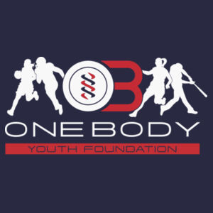 ONE BODY YOUTH FOUNDATION - LOGO - WOMEN'S FITTED  T-SHIRT - NAVY BLUE - 1JVFDT Design