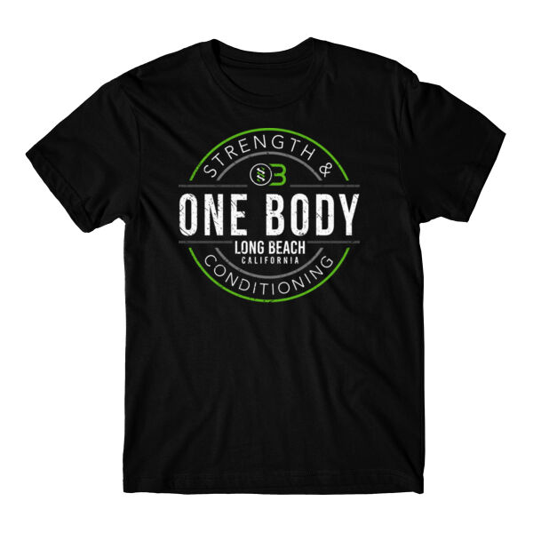 ONE BODY BADGE - PREMIUM MEN'S T-SHIRT - BLACK - NY4E2H Thumbnail
