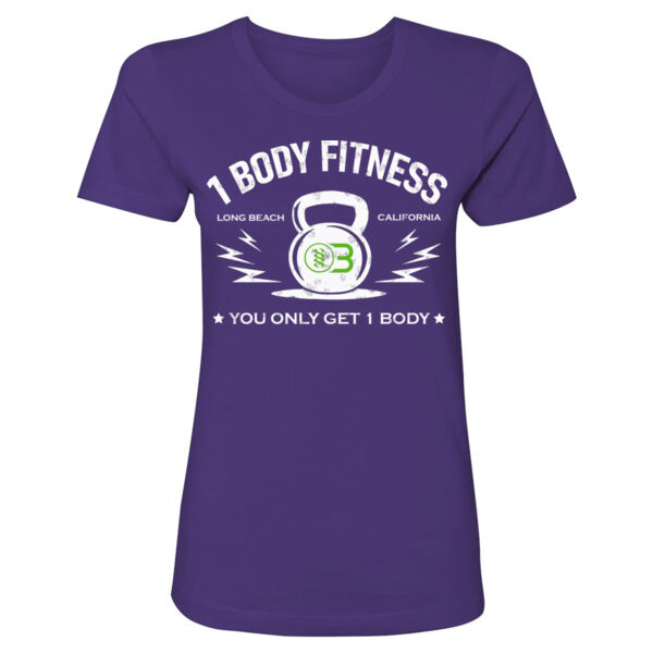 ONE BODY KETTLE BELL - WOMEN'S FITTED T-SHIRT - PURPLE - FAVJG3 Thumbnail