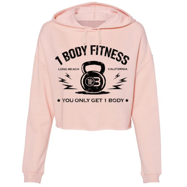 ONE BODY KETTLE BELL - WOMEN'S CROPPED HOODIE - BLUSH - $JUE6B7$ Thumbnail