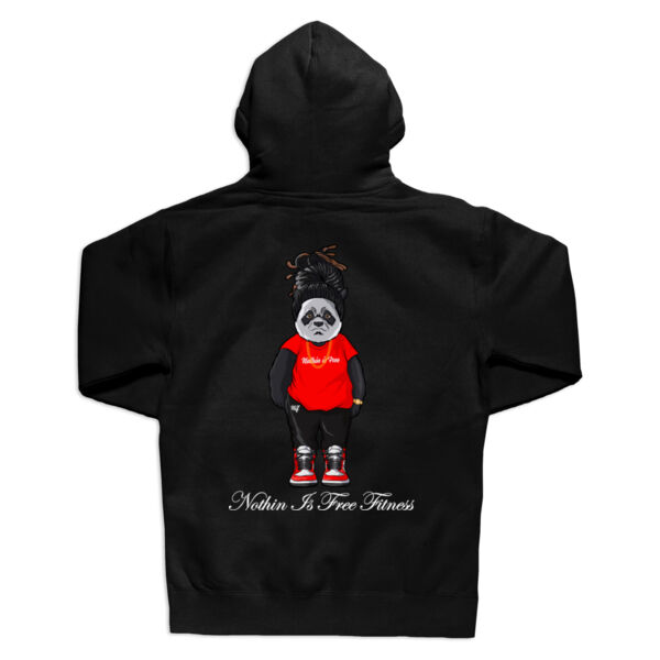 NOTHIN IS FREE FITNESS - PANDA - PULLOVER HOODIE - BLACK - CSRZ73 Thumbnail