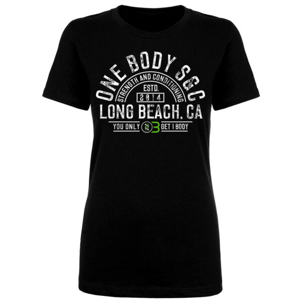 ONE BODY VINTAGE - WOMNE'S FITTED T-SHIRT - BLACK - 17KAXH Thumbnail