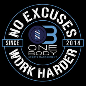 NO EXCUSES. WORK HARDER - WOMEN'S FITTED T-SHIRT - $CNK1WG$ Design